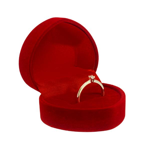 Presente dia dos Namorados -  Porta Aliança + Anel de Prata Solitário