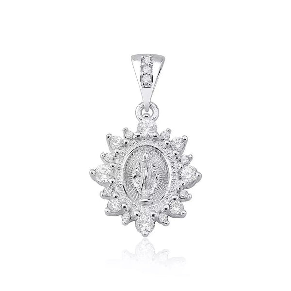 Colar em Prata 925 Nossa Senhora Aparecida Medalha